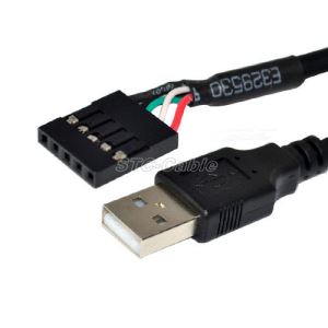 USB 2.0 مرد اتصال به 5Pin USB زن هدر مادربرد مدار چاپی کابل