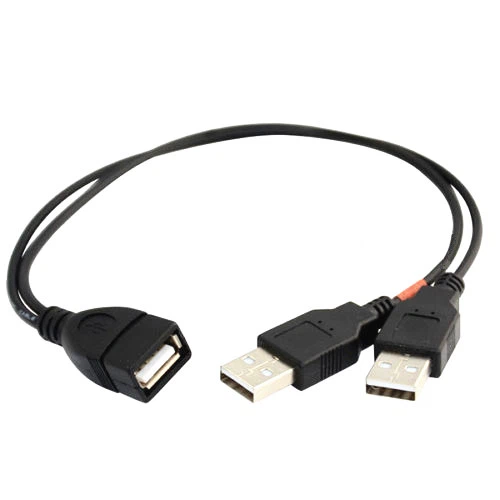 USB 2.0 شکاف Y 1 زن به داده های نر 2 شارژ کابل سیم رابط
