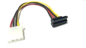4 پین Molex به راست زاویه آداپتور برق SATA